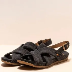 El Naturalista, ZUMAIA, Sandal, Lino-Pleasant Leather, Black