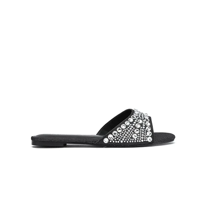 Embellished Diamante Denim Sandal MY 310