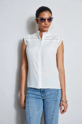 Embroidered Sleeveless Shirt