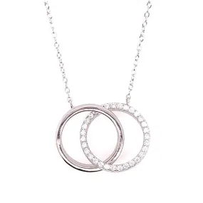 Eternity circles necklace 925 sterling silver