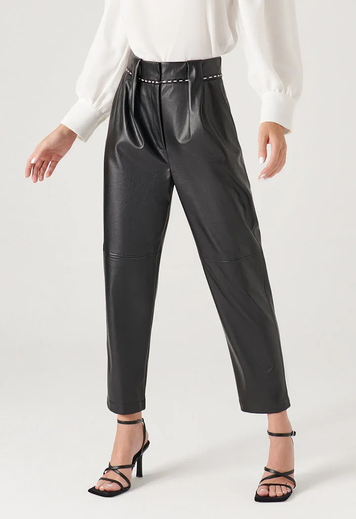 Faux Leather Trouser