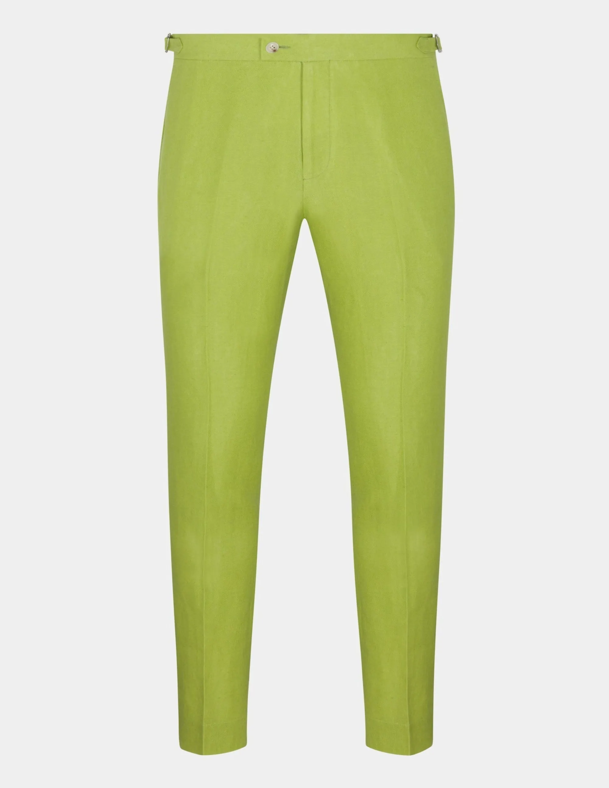 Green Lime Linen Single Breasted Suit