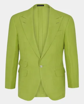 Green Lime Linen Single Breasted Suit