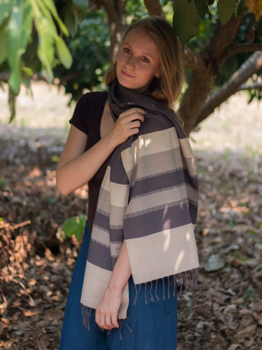 Handwoven Scarf Diamond Cotton Multicolor