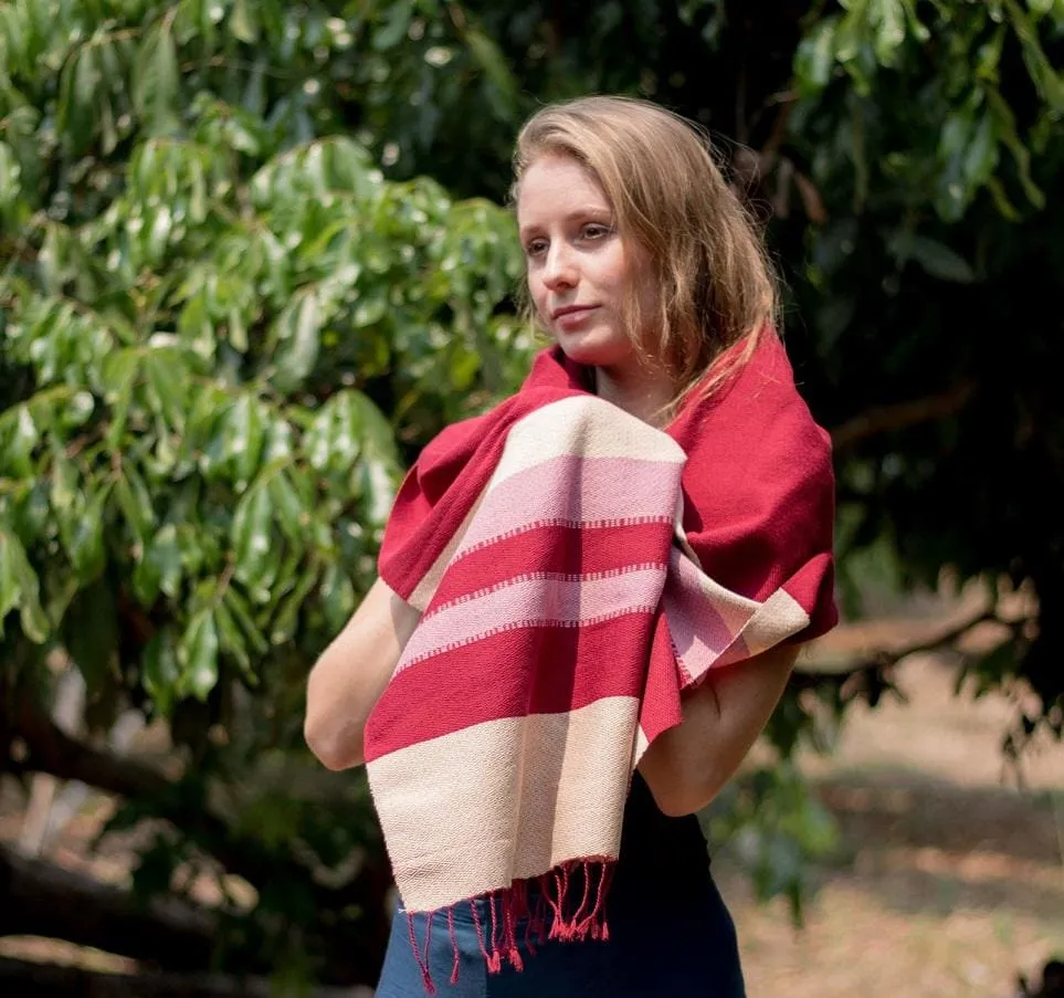 Handwoven Scarf Diamond Cotton Multicolor