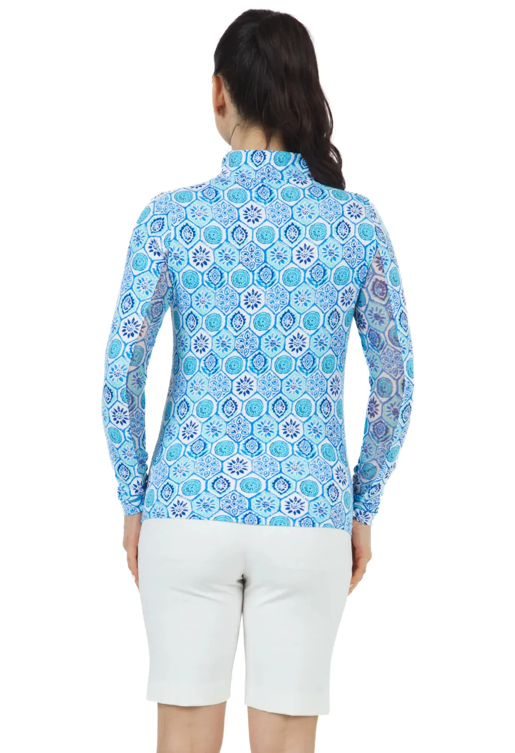 IBKUL Terra Long Sleeve Mock Neck Top