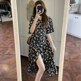 Irregular Floral Dress