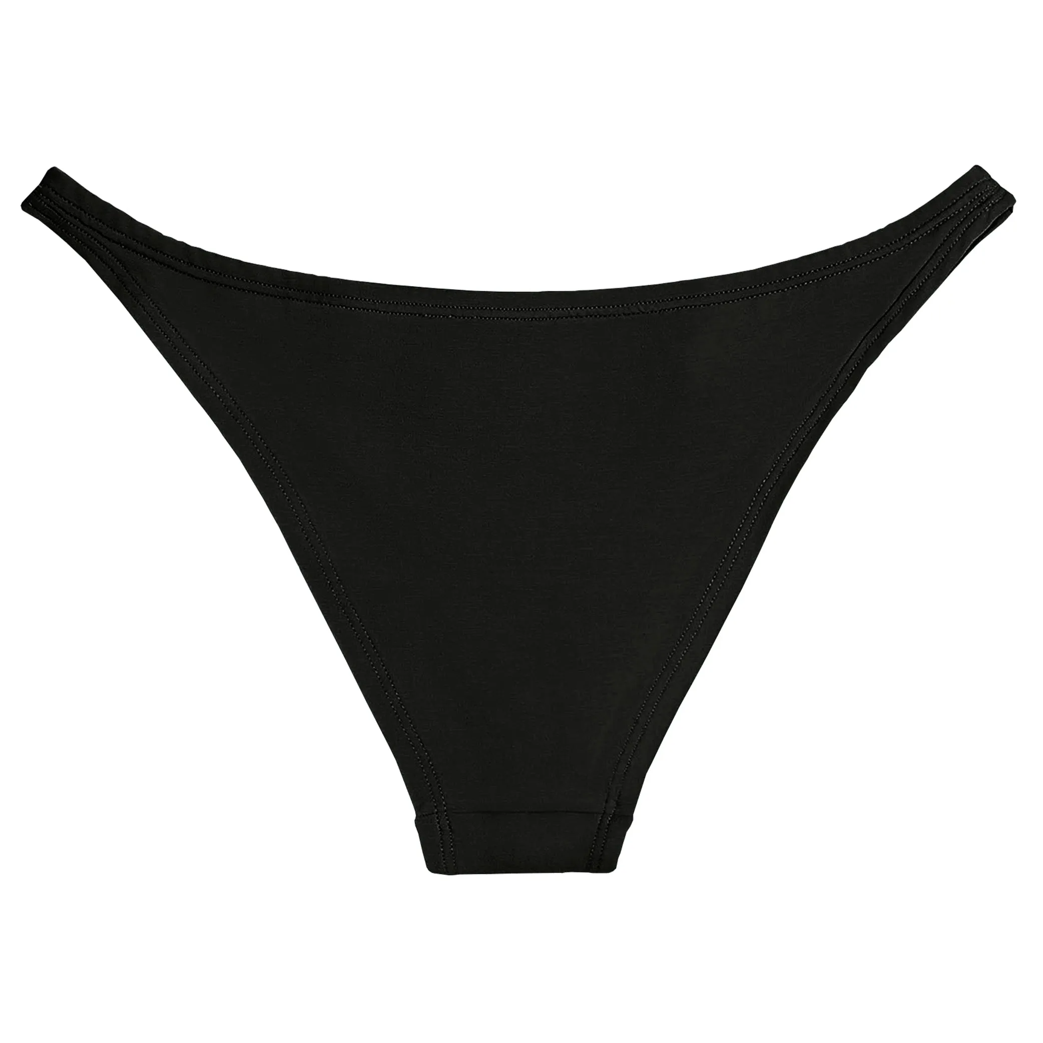 Jet Black Organic Cotton Brazilian Panty