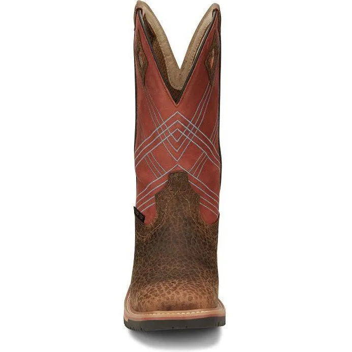 Justin Men's Dalhart 12 Nano CT Western Work Boot -Brown- SE4218