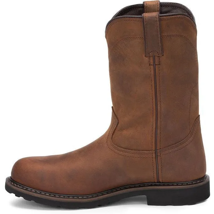 Justin Men's Drywall 10" Steel Toe WP Western Work Boot -Brown- SE4961