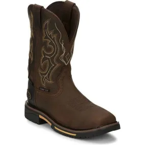 Justin Men's Joist 11" Comp Toe Western Work Boot - Brown - SE4625