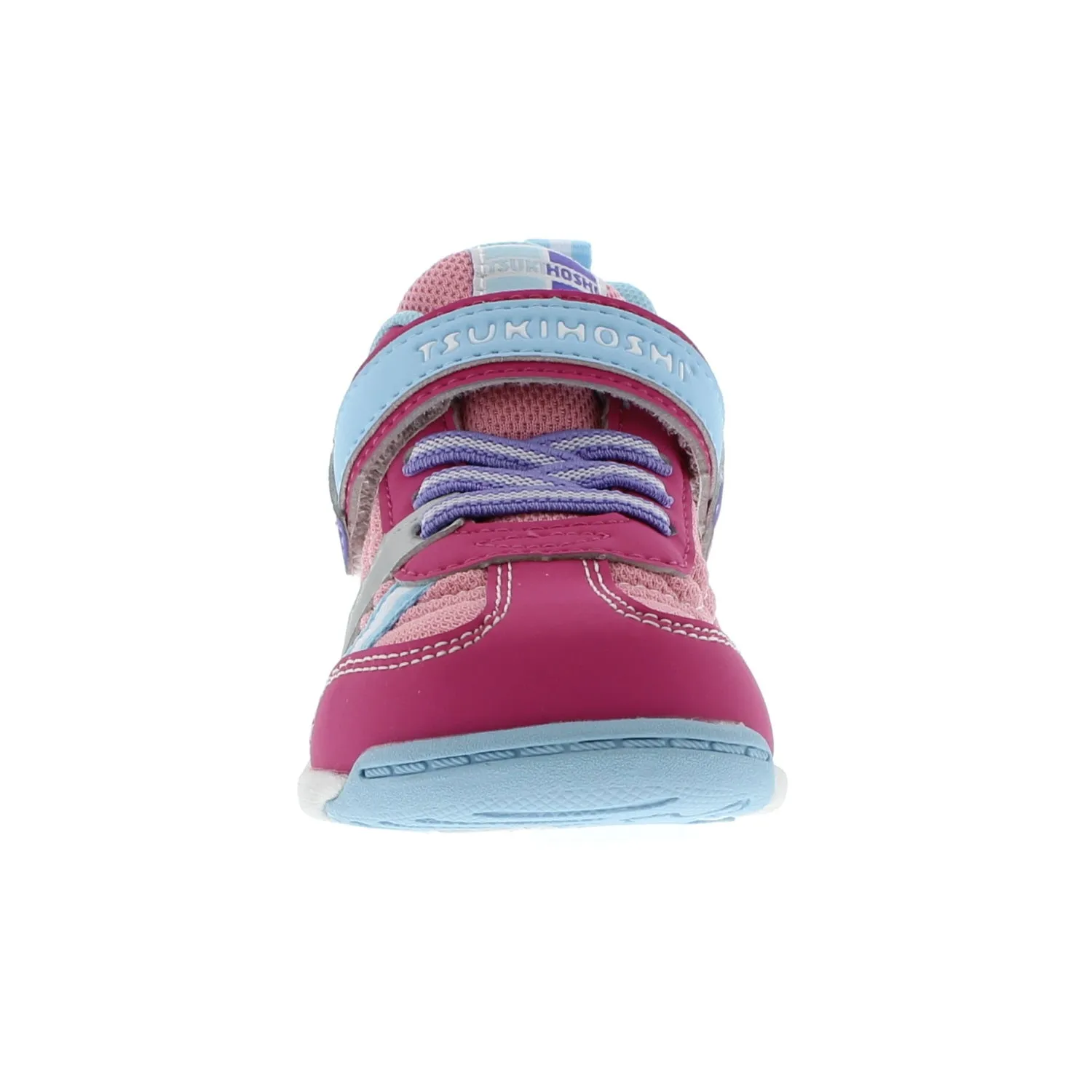 Kaz Kid's Casual Sneaker - Fuschia/Light Blue