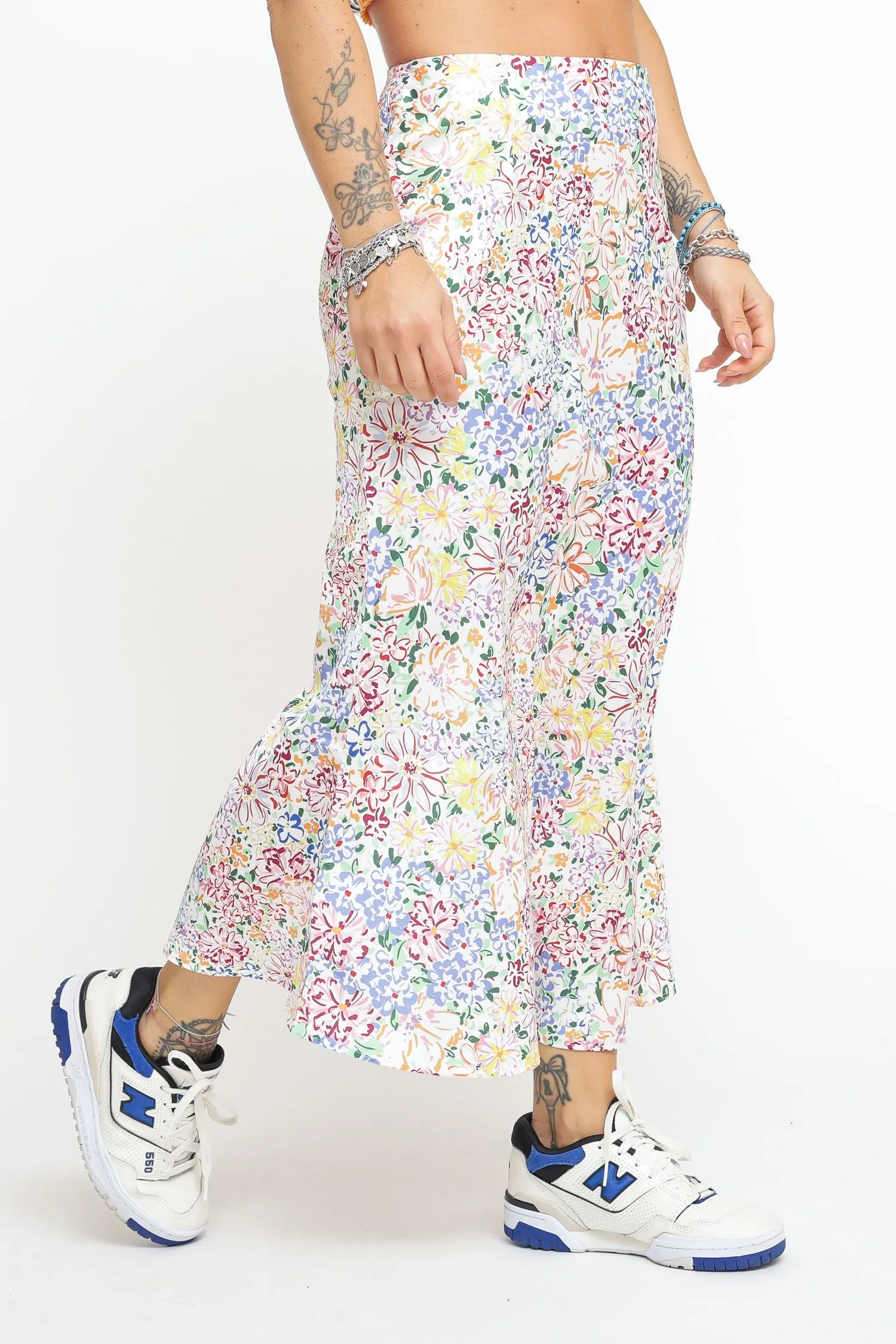 Ladies Skirt Painted Multi Floral