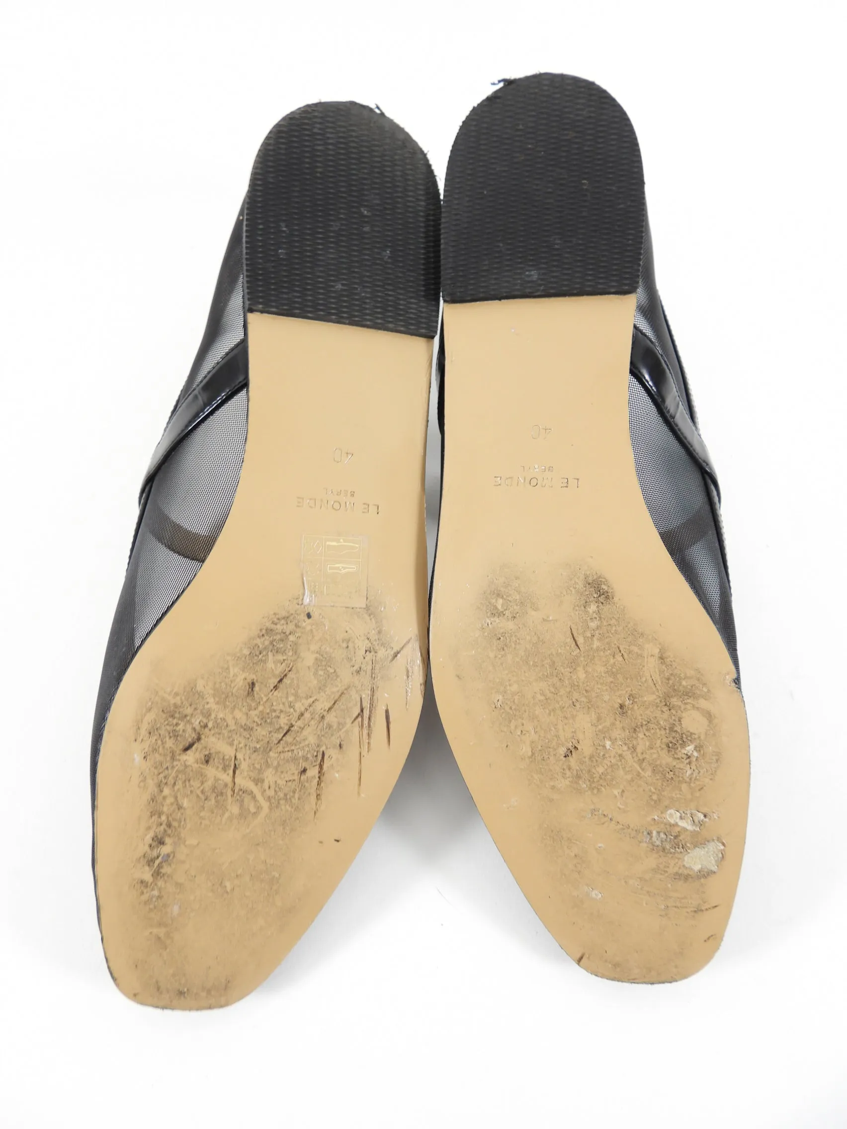 Le Monde Beryl Black Mesh Ballet Flat - 40