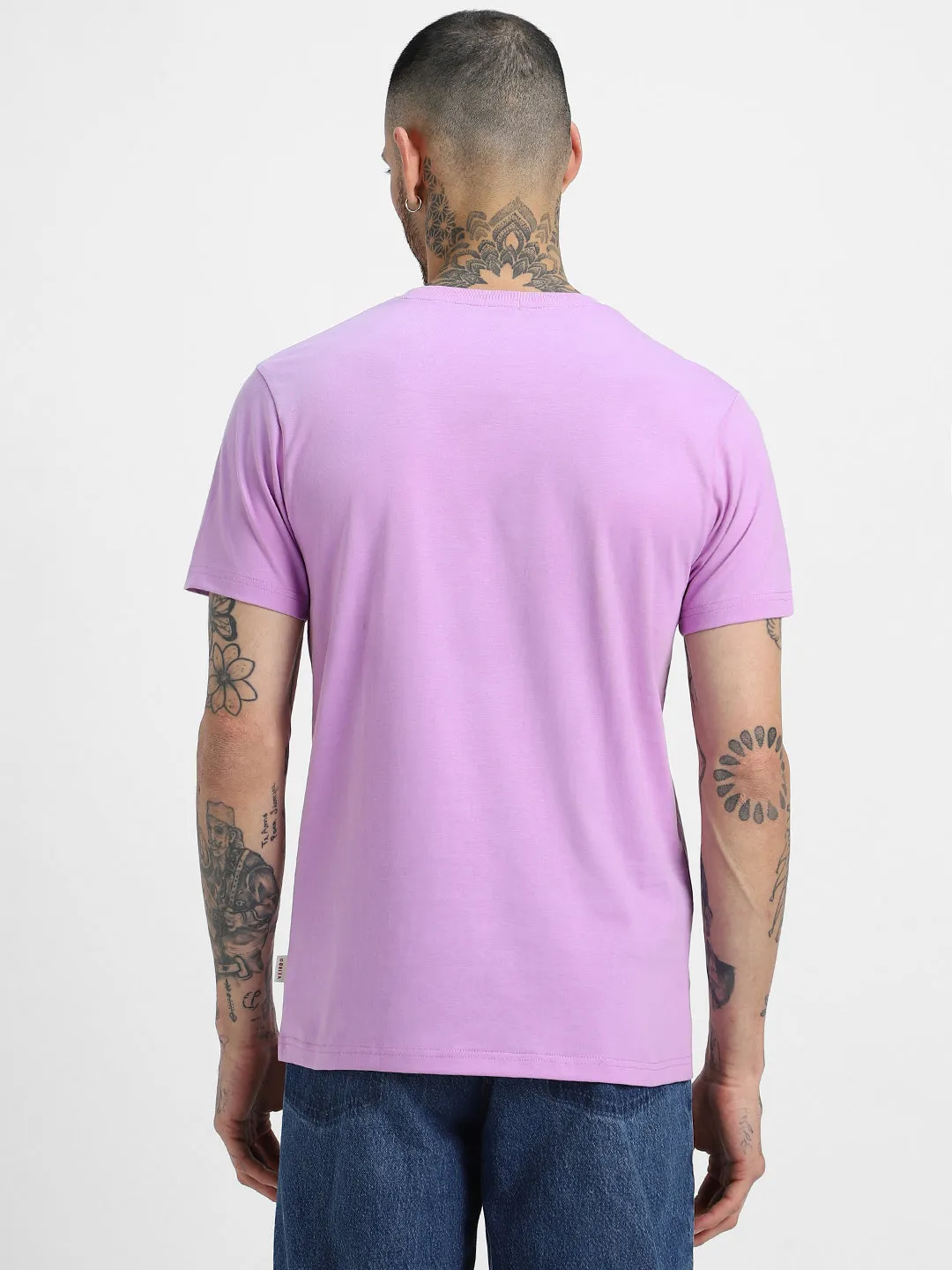 Lilac Solid Men's Tshirt