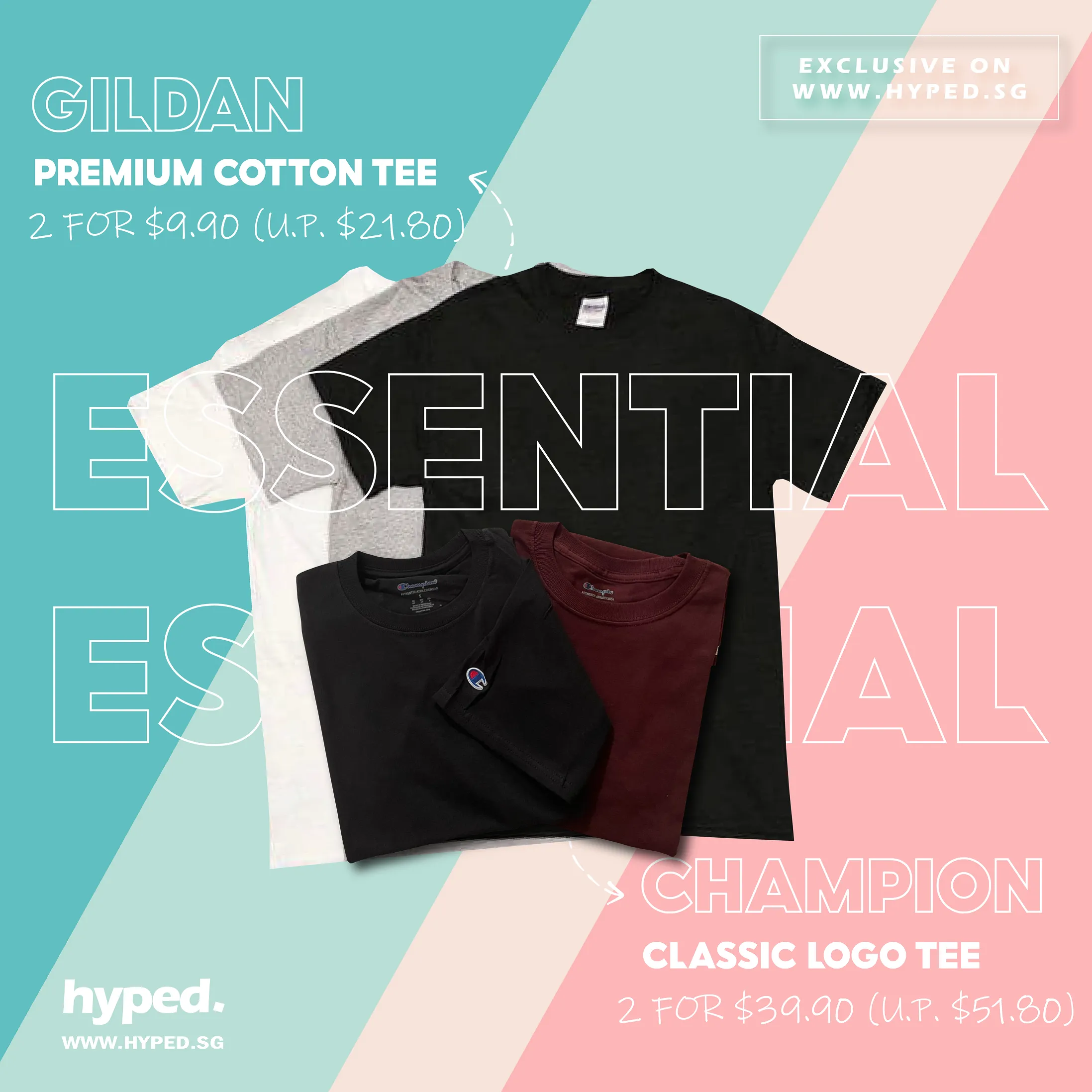 [LIMITED PROMO] ESSENTIAL TEE BUNDLE (GILDAN/CHAMPION)