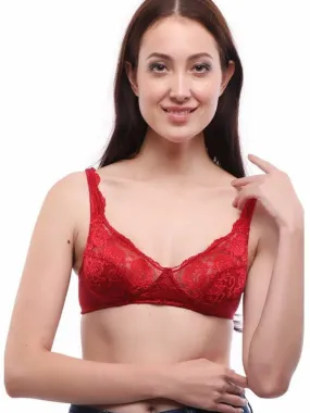 Lovable Maroon Non Padded Non Wired Full Coverage Bra L0596-Maroon