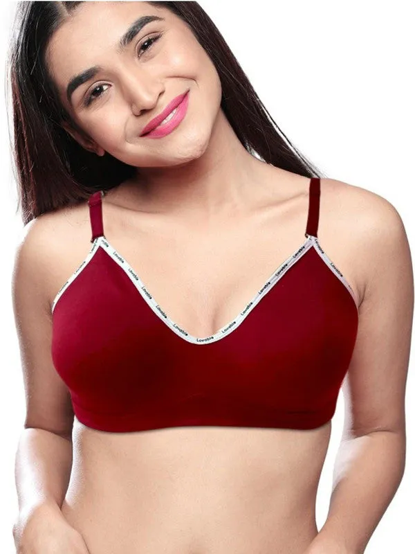 Lovable Maroon Non Padded Non Wired Full Coverage Bra NEXA 4-Maroon