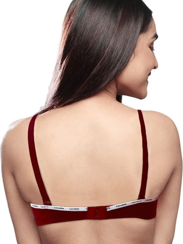 Lovable Maroon Non Padded Non Wired Full Coverage Bra NEXA 4-Maroon