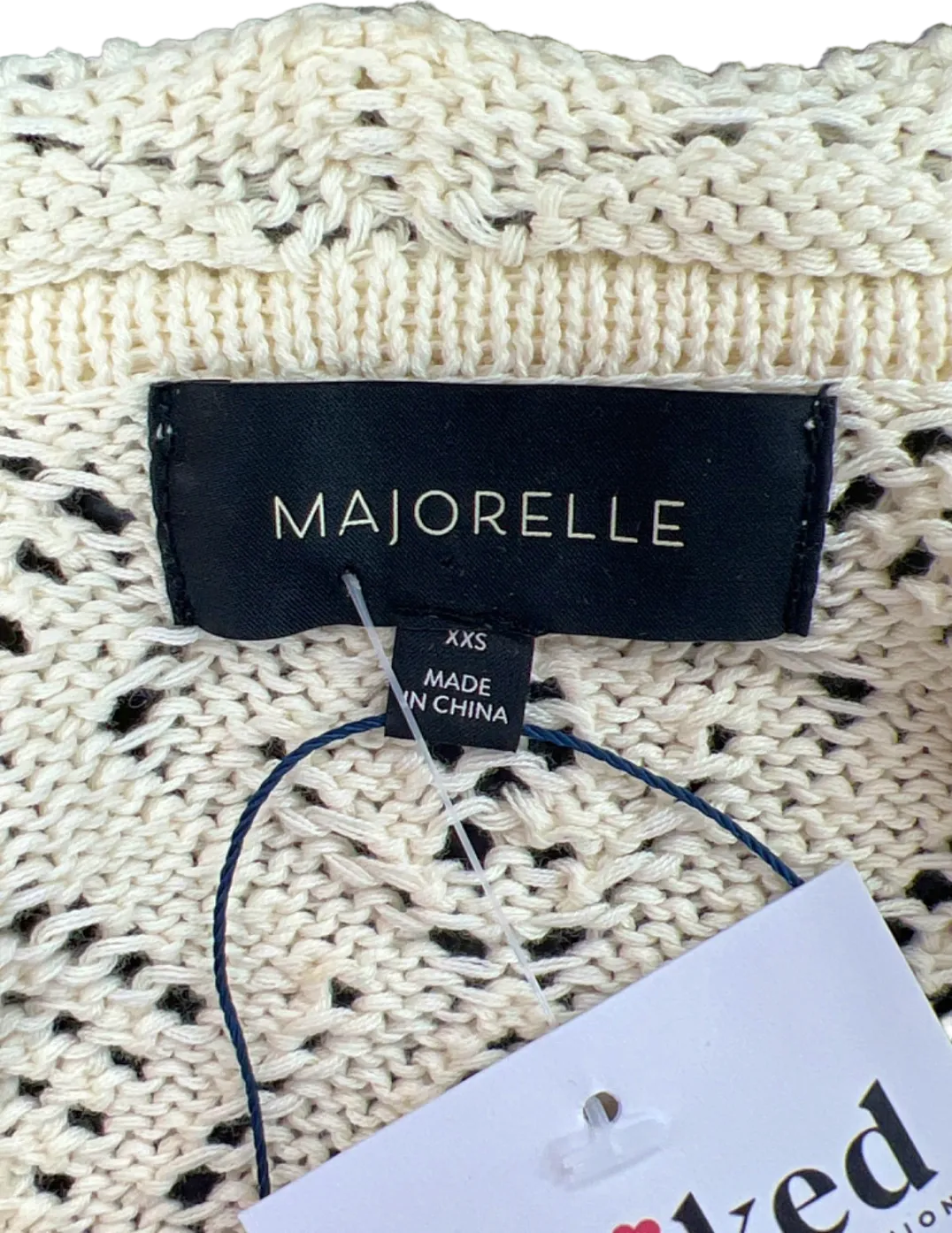 Majorelle Cream Crochet Knit Cardigan UK XXS