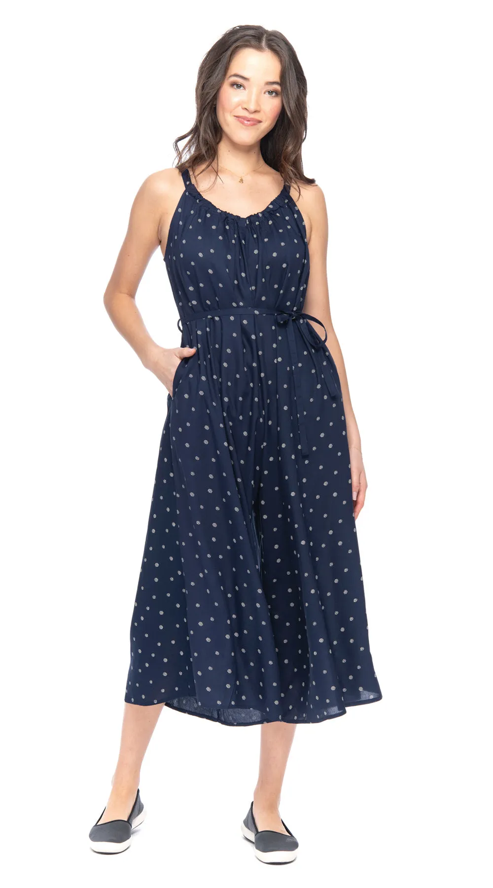 Marley Jumpsuit - navy circles