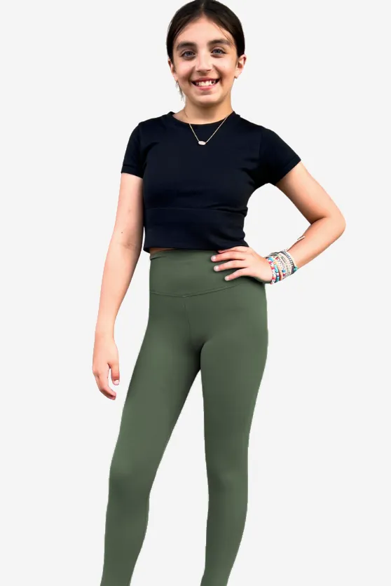 Matte Flex Super High Waist Long Legging - Olive