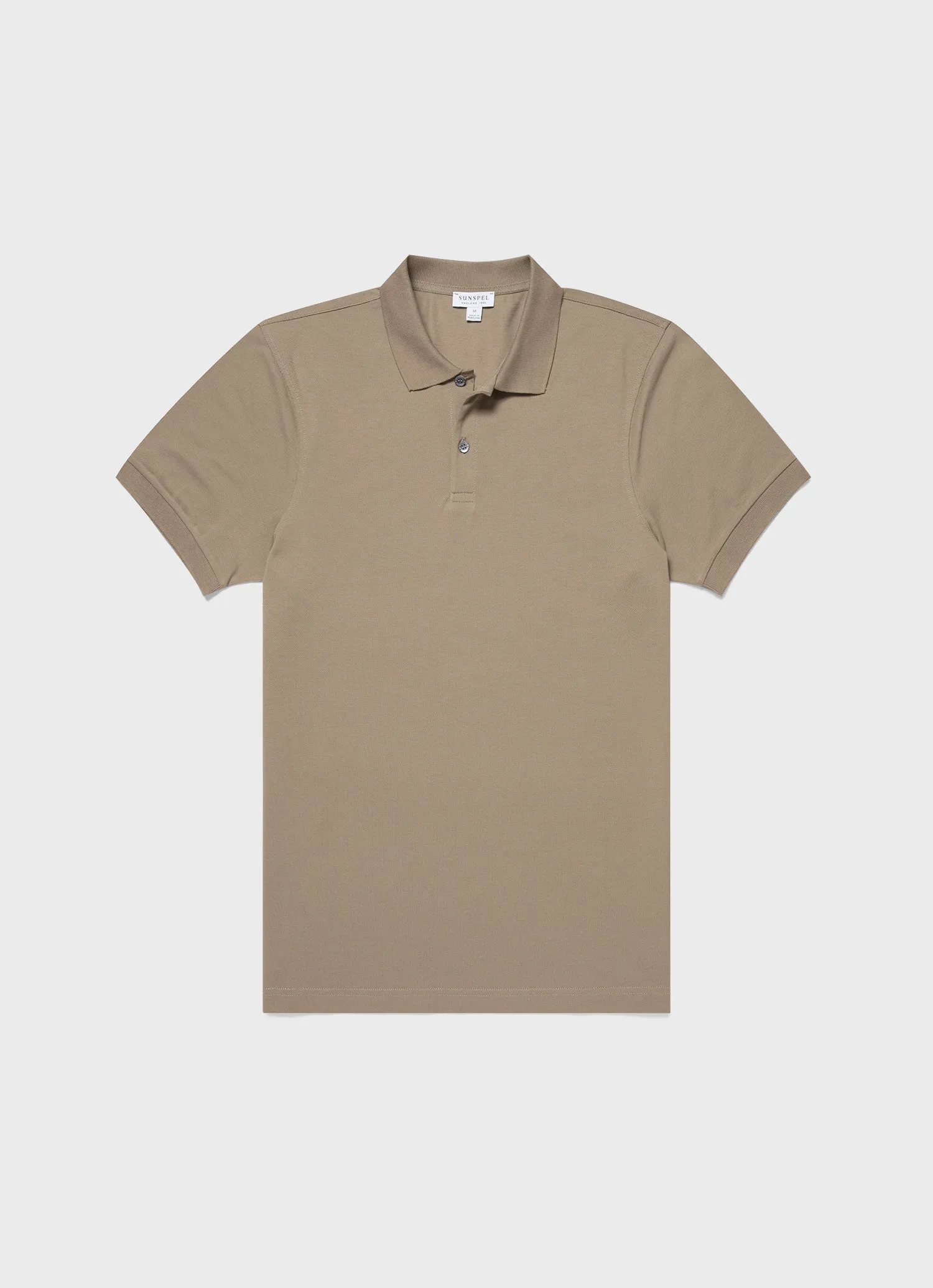 Men's Piqué Polo Shirt in Dark Stone