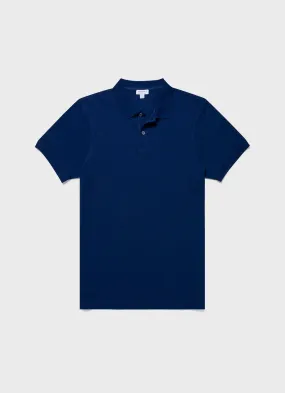 Men's Piqué Polo Shirt in Space Blue