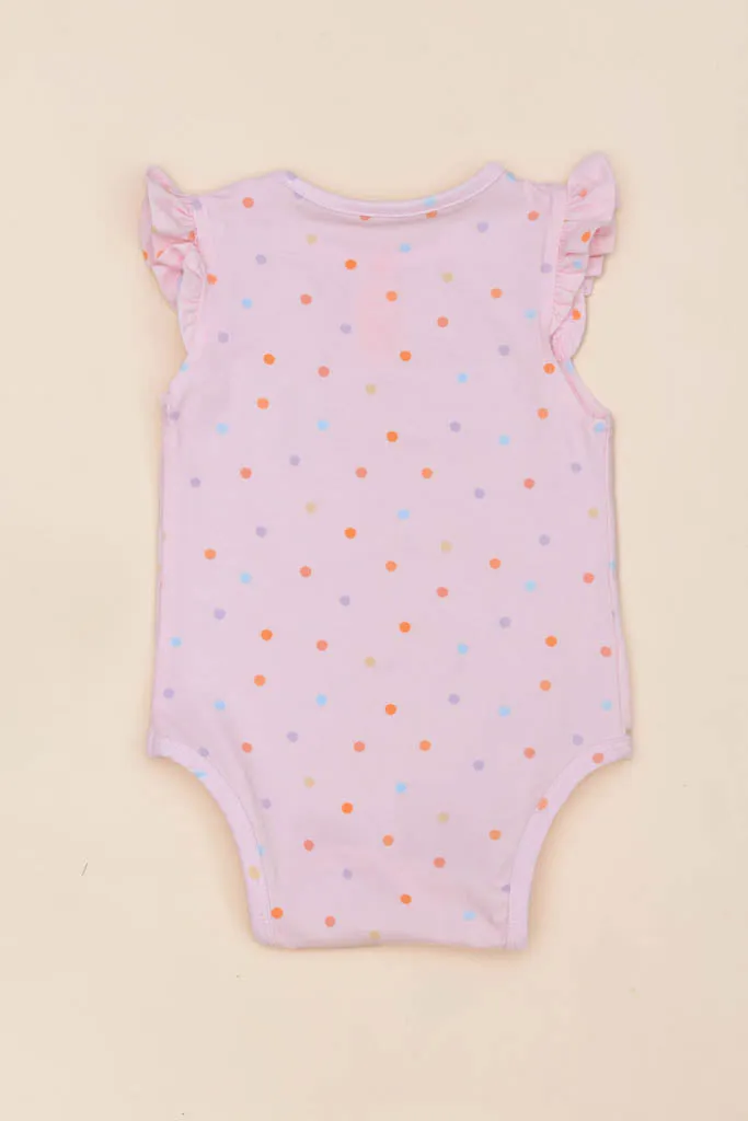 Millie Onesie - Pink Polka Dots