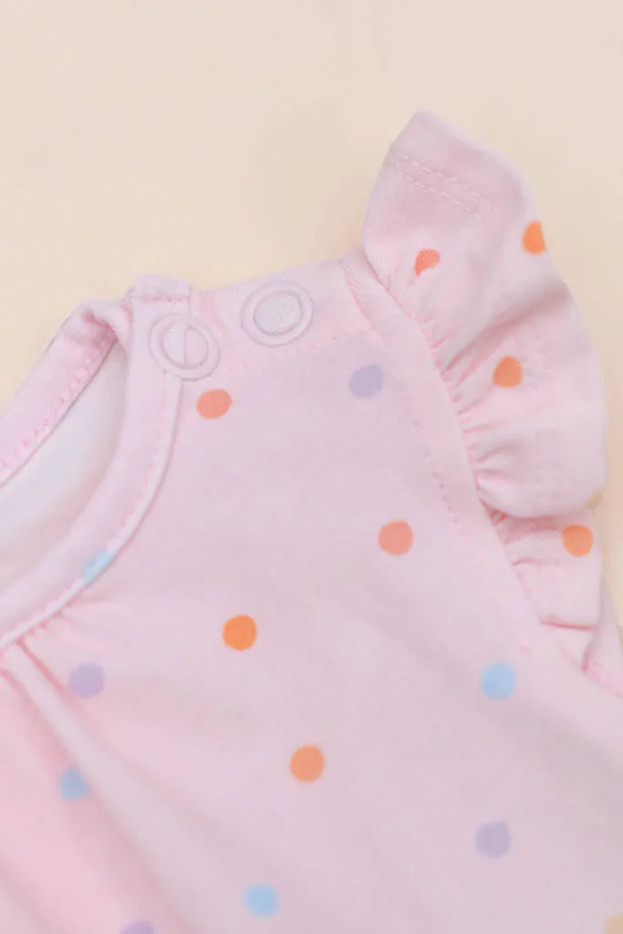 Millie Onesie - Pink Polka Dots