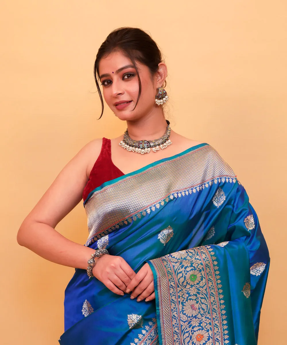 Morkanthi handwoven banarasi silk saree