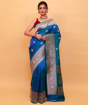 Morkanthi handwoven banarasi silk saree