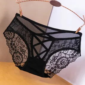 New Lace Lace Seamless Black & White Panties