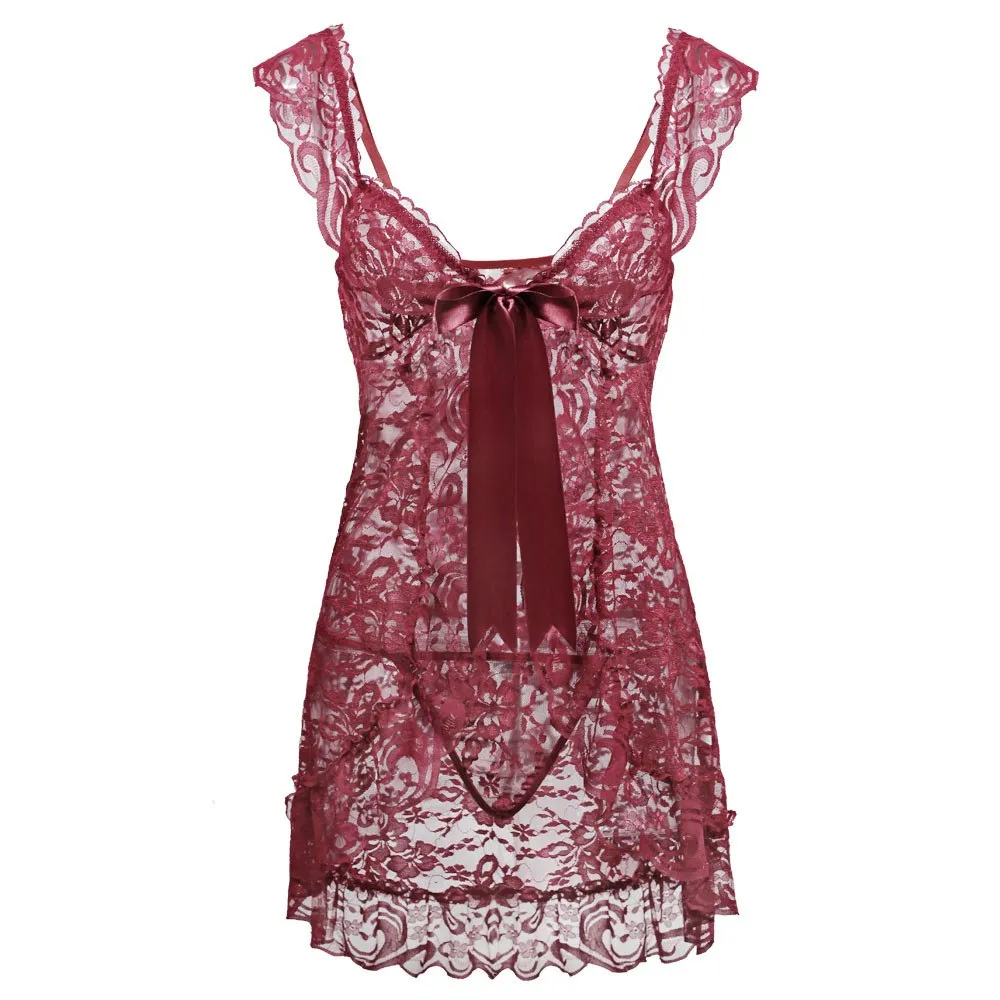 New Lingerie Sexy Women Lace Lingerie Babydoll Sleepwear