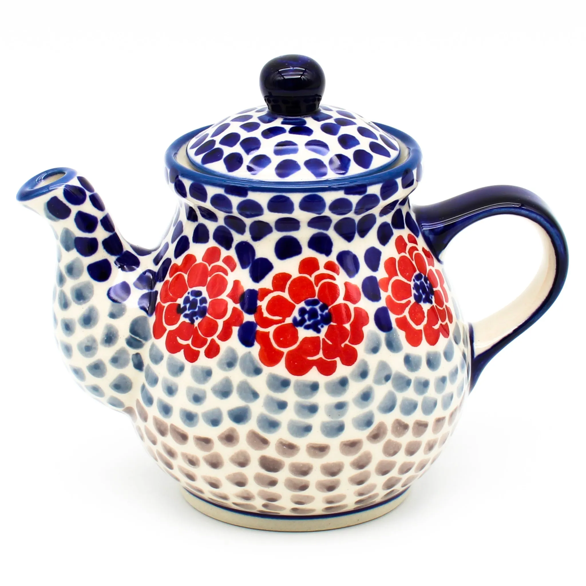 Night Time Teapot 12 oz in Red Zinnia