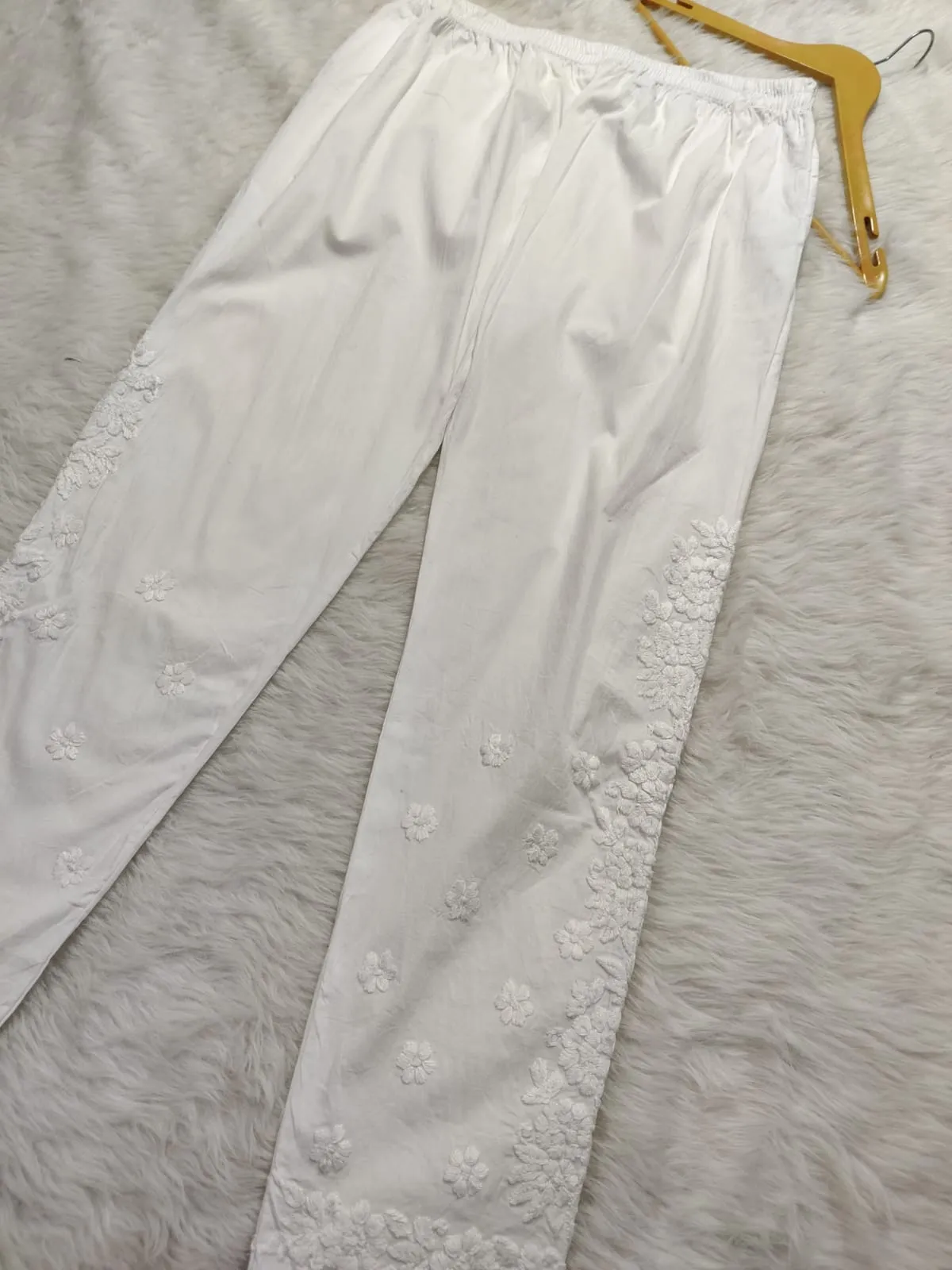 Nikhat Premium Lycra Stretchable Chikankari Pant