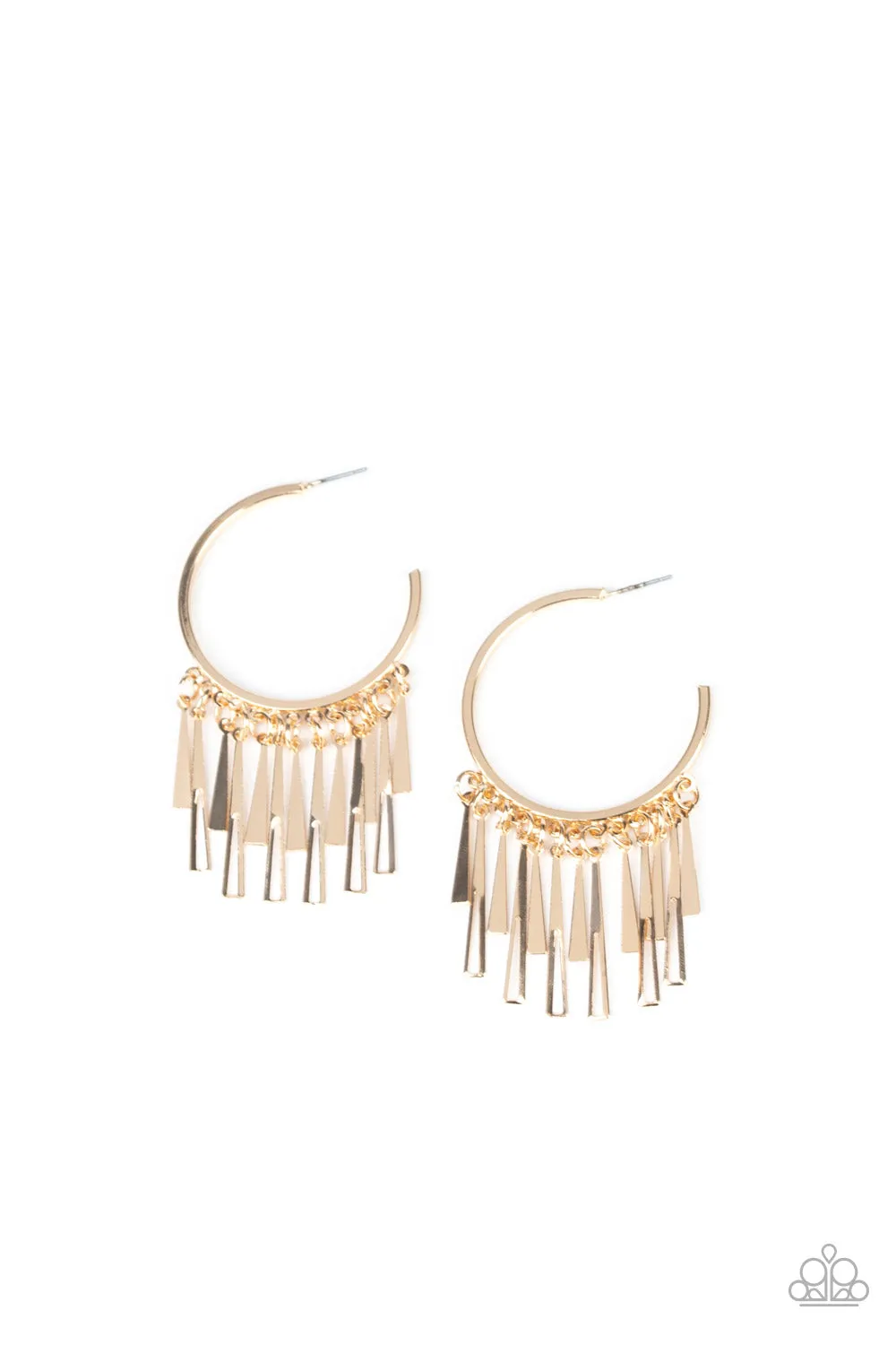 Paparazzi Bring The Noise - Gold Earrings