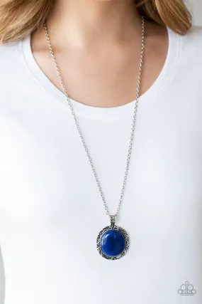 Paparazzi Stone Aura Blue Necklace Set