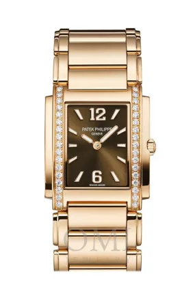 Patek Philippe Twenty~4 Ladies Rose Gold Brown Dial 4910/1201R-001