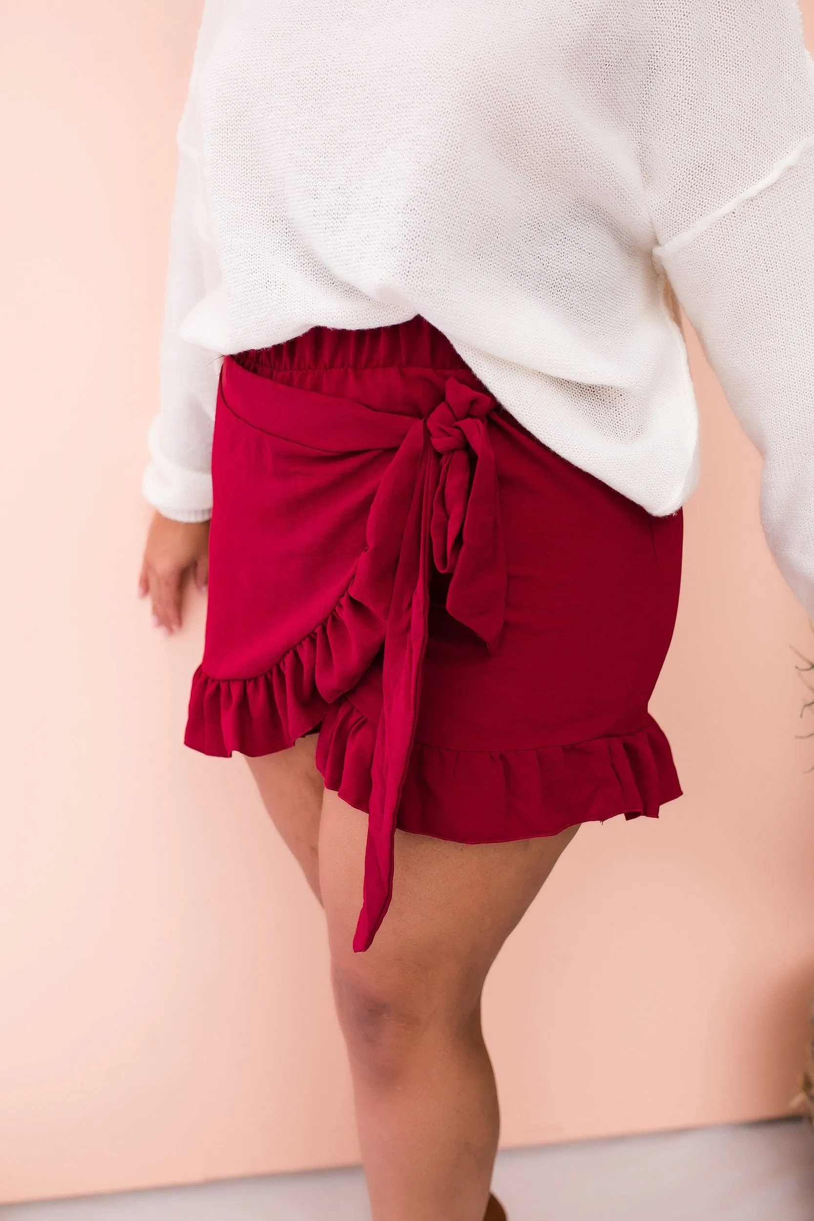 PLUS SIZE Throwback Ruffle Skort