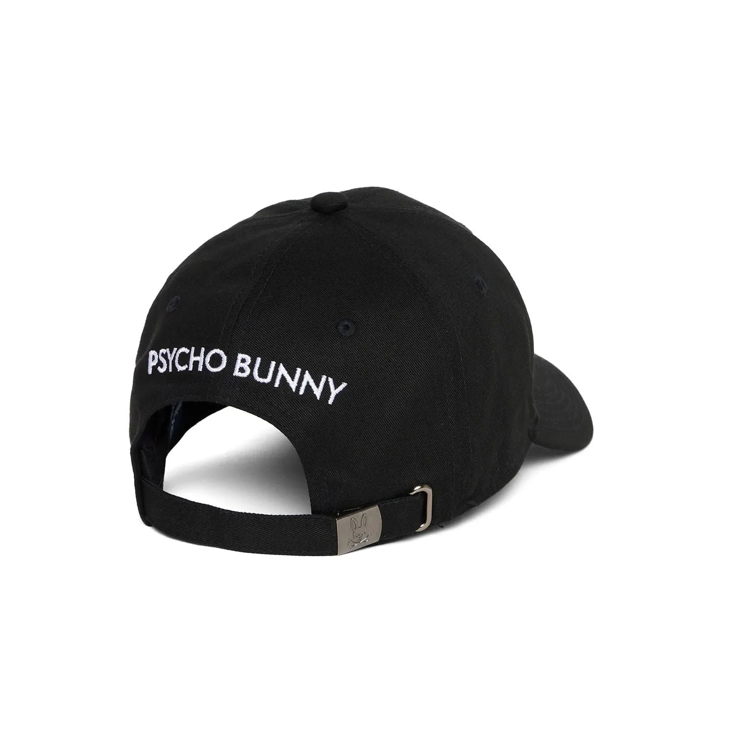 Psycho Bunny Chester Embroidered Baseball Hat - Black