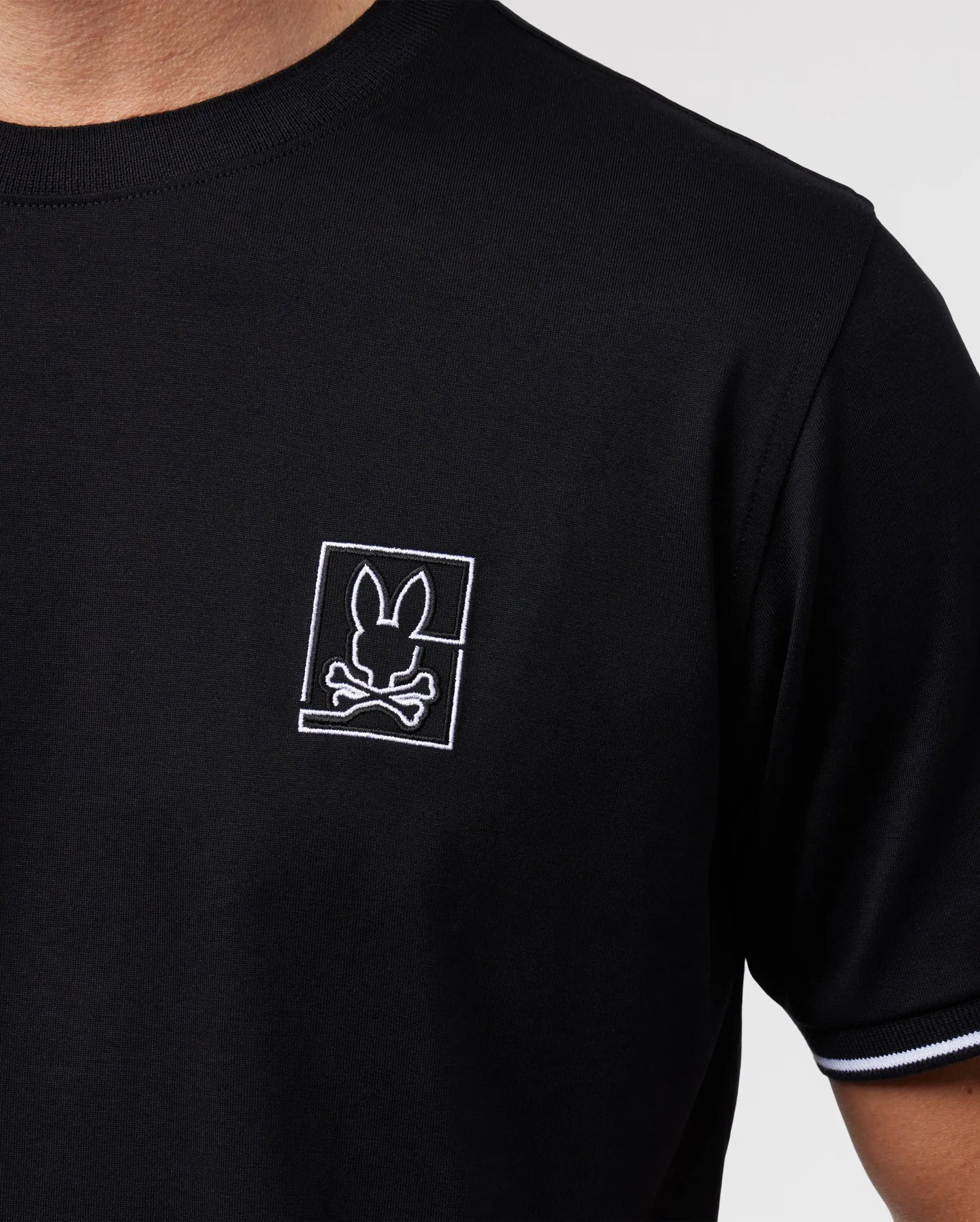 Psycho Bunny Mens Chester Embroidered Fashion Tee - Black