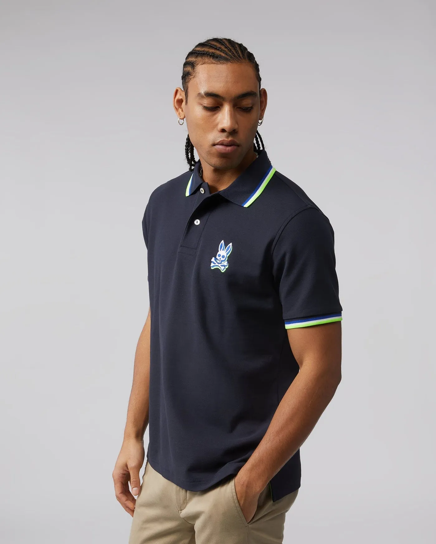 Psycho Bunny Mens Lamport Polo - Navy