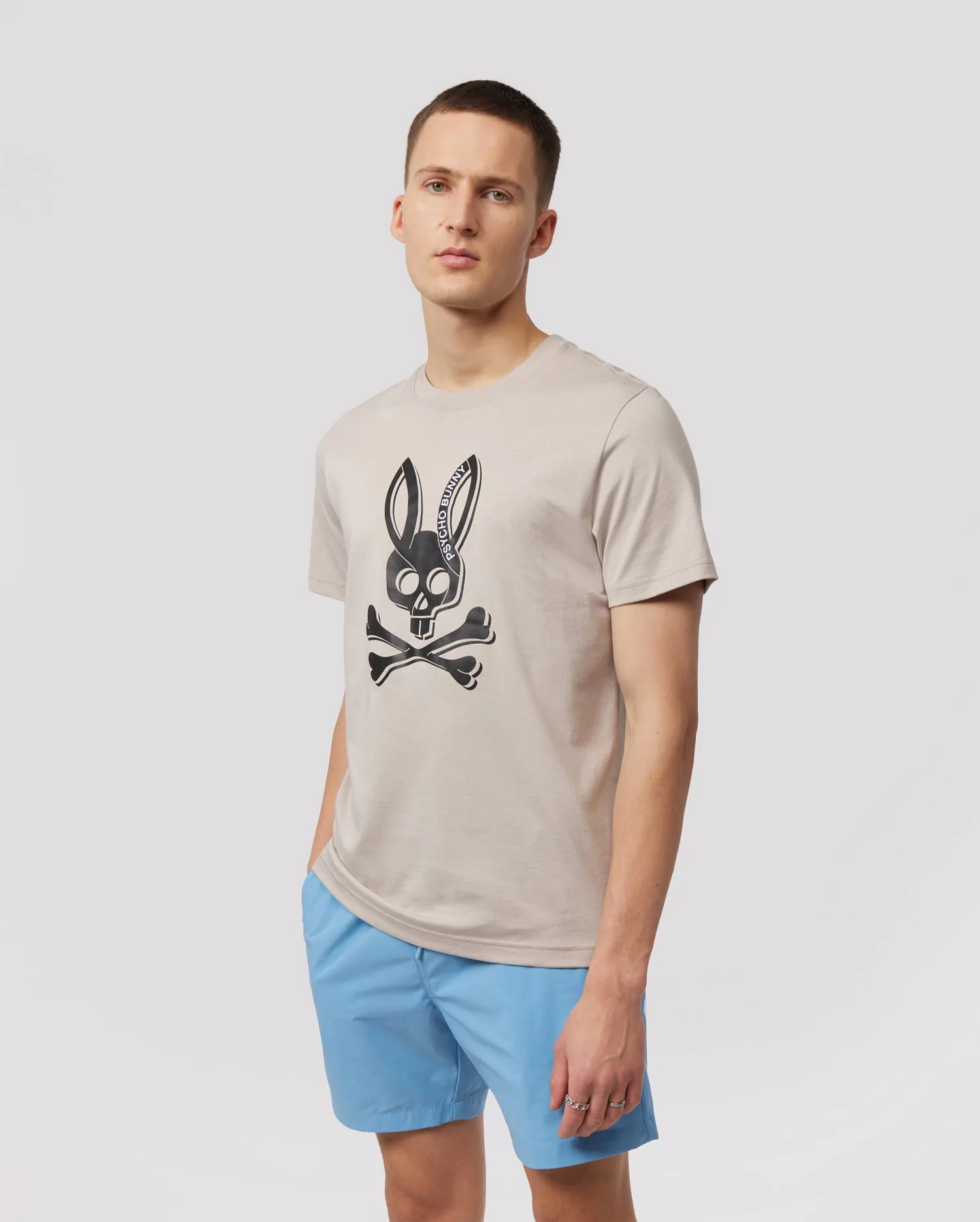 Psycho Bunny Mens Serge Graphic Tee - Sandstone