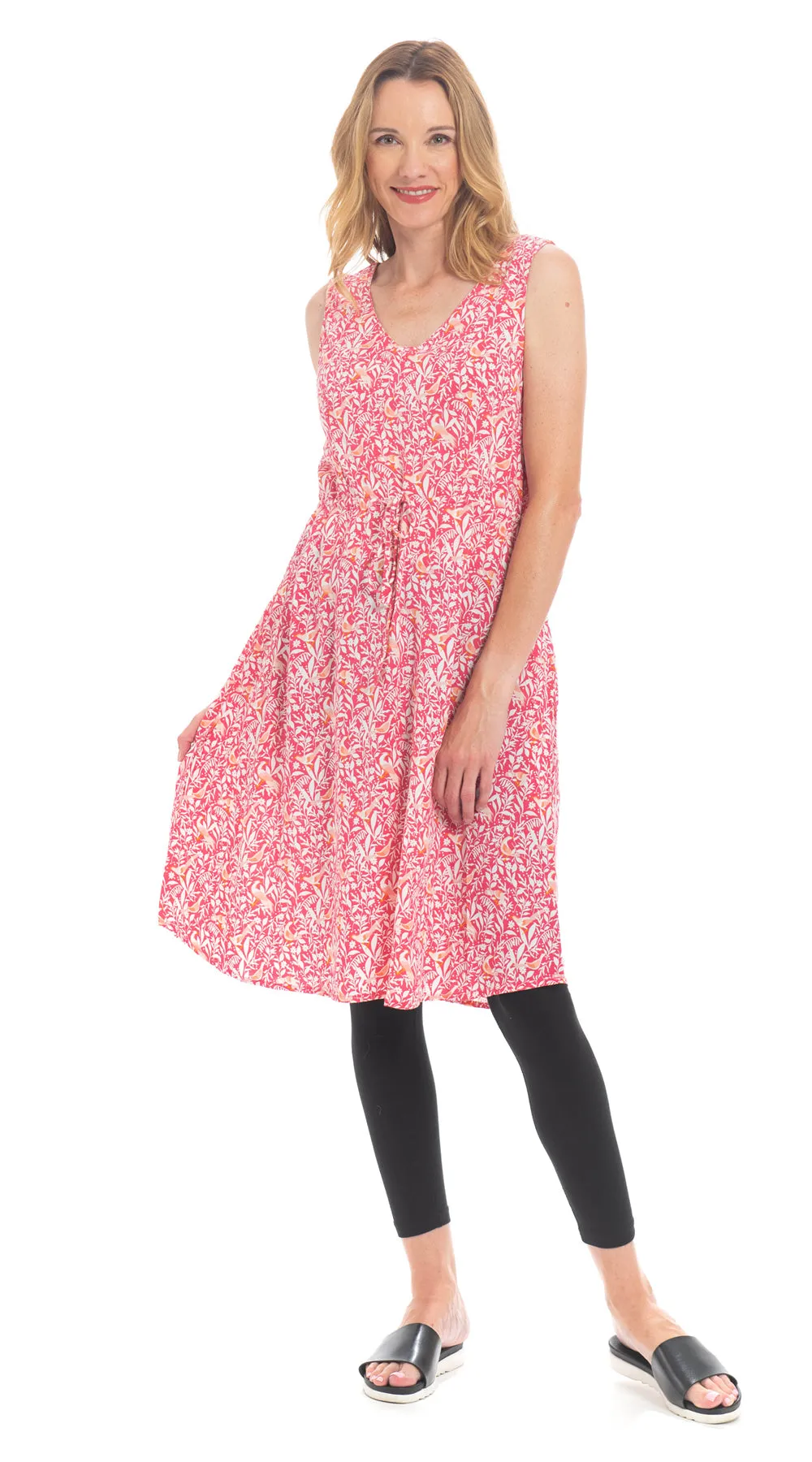 Rachel Dress - pink birds