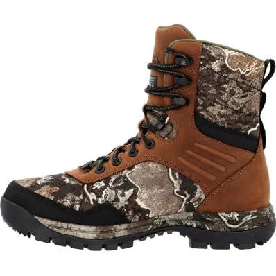 Rocky Men's Lynx 8" WP 400G Insulated Work Boot -Tan And White- RKS0593