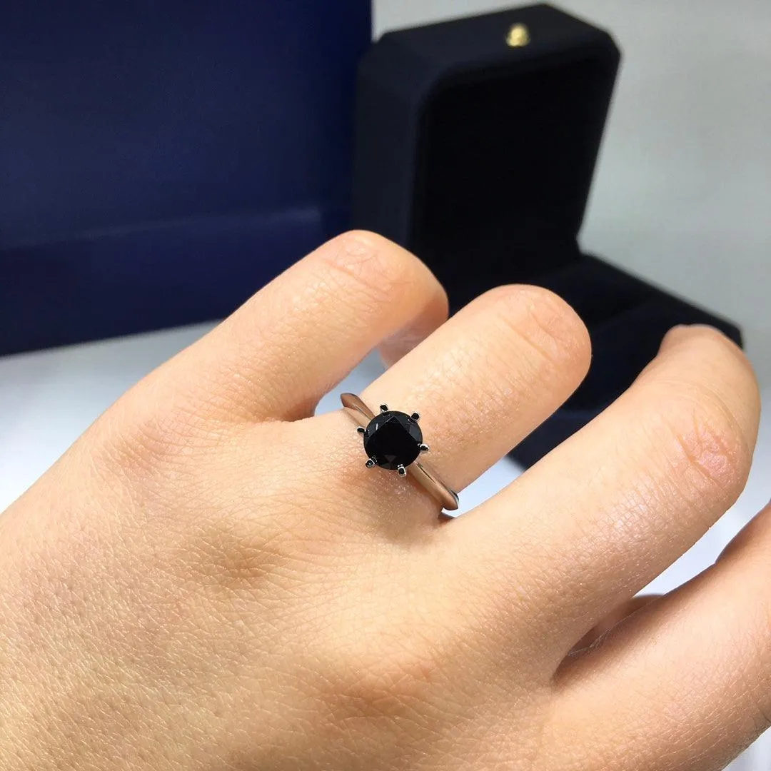 RSR_400 Black Moissanite Diamond Ring