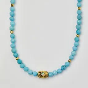 Santorini Turquoise & Opal Beaded Necklace