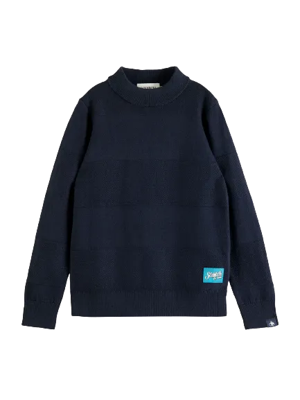 Scotch & Soda Boys Structured Pullover _Navy 171192-0002