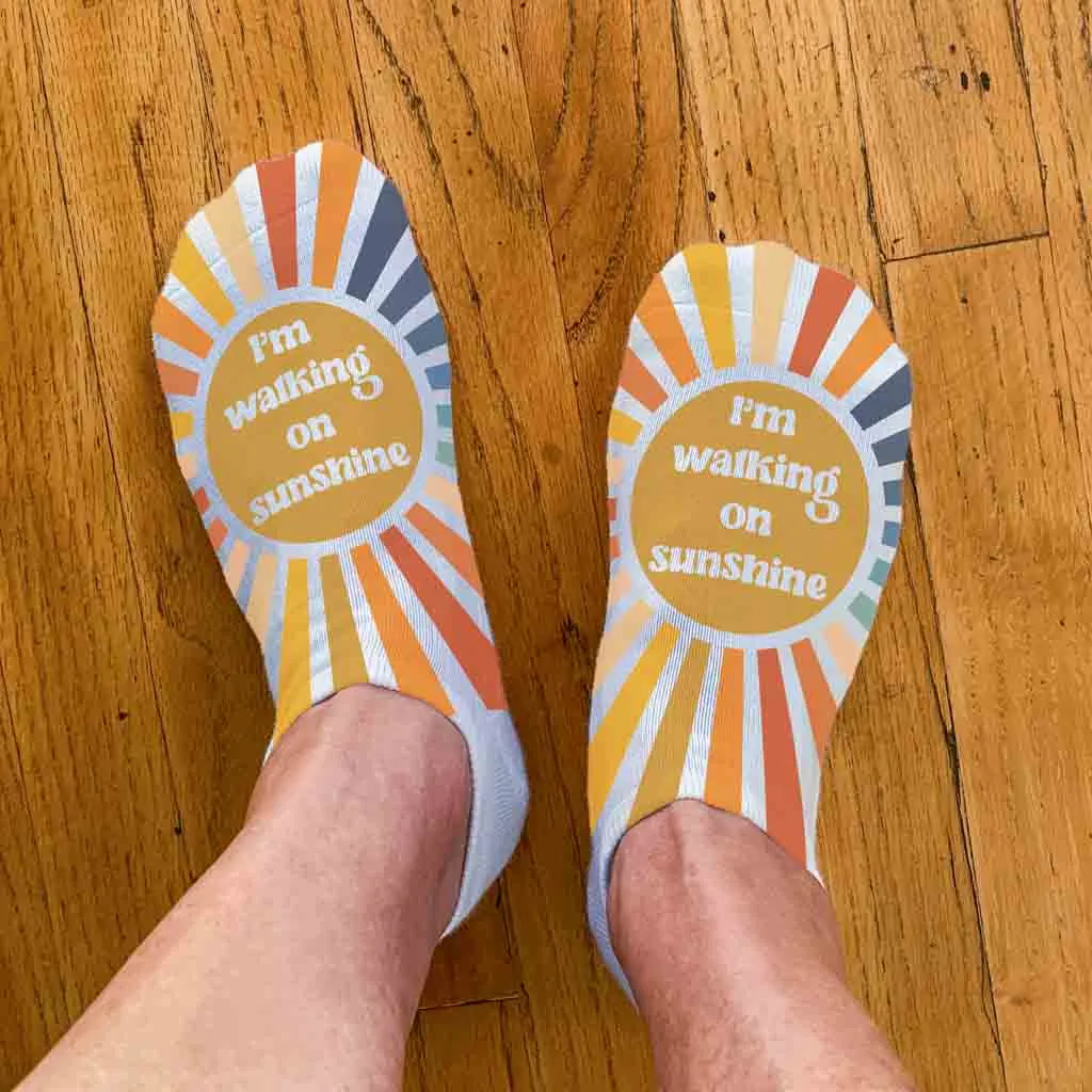 Self Affirmation Socks - Walking on Sunshine No Show Socks